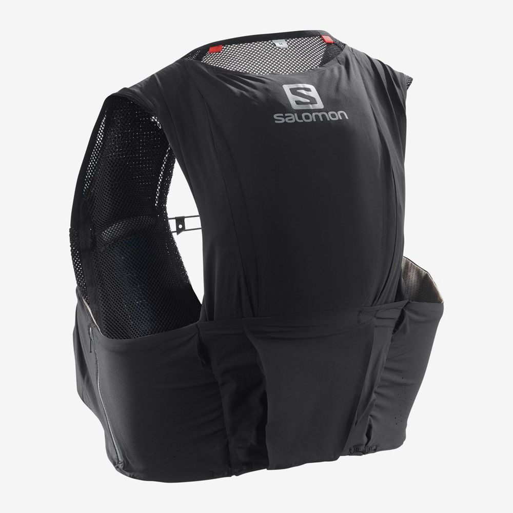 Salomon Singapore Mens Backpacks - S/LAB SENSE ULTRA 8 SET Black | 04328-BRMH